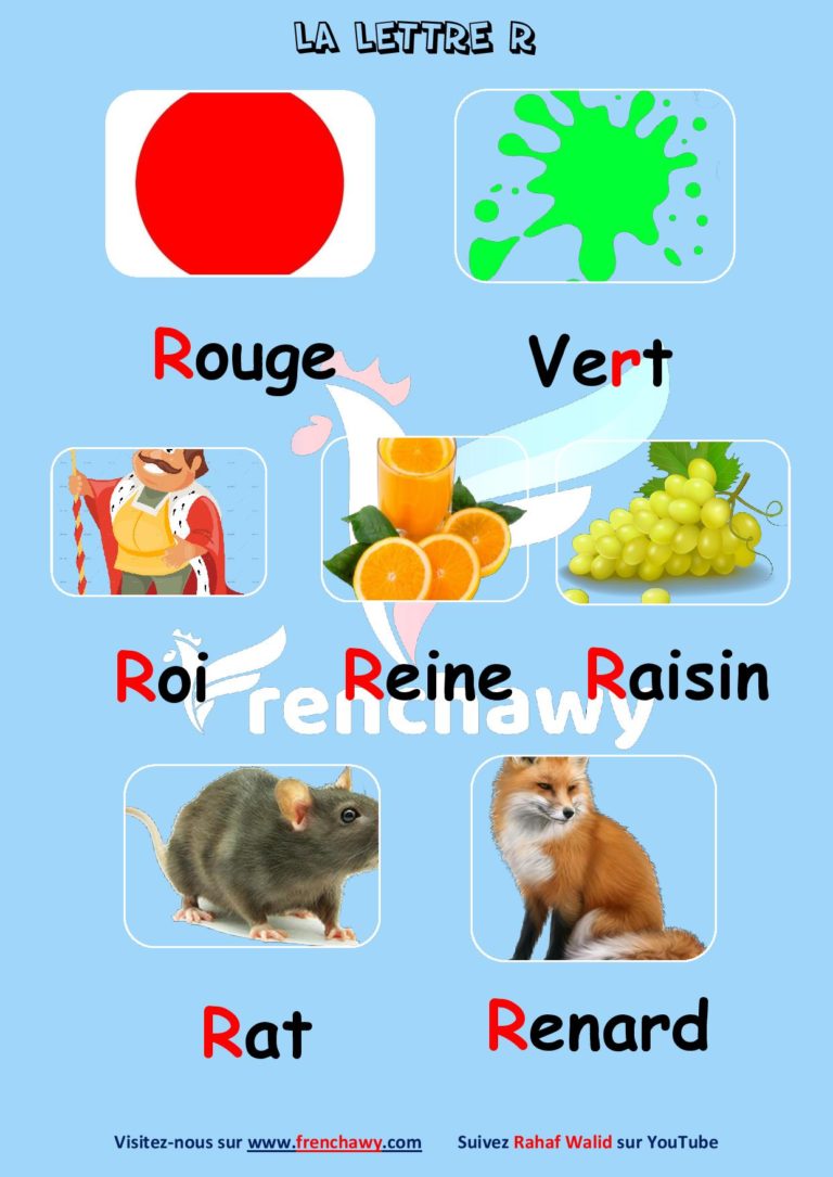 الحروف الفرنسية للأطفال L'alphabet français La lettre R مع رهف وليد