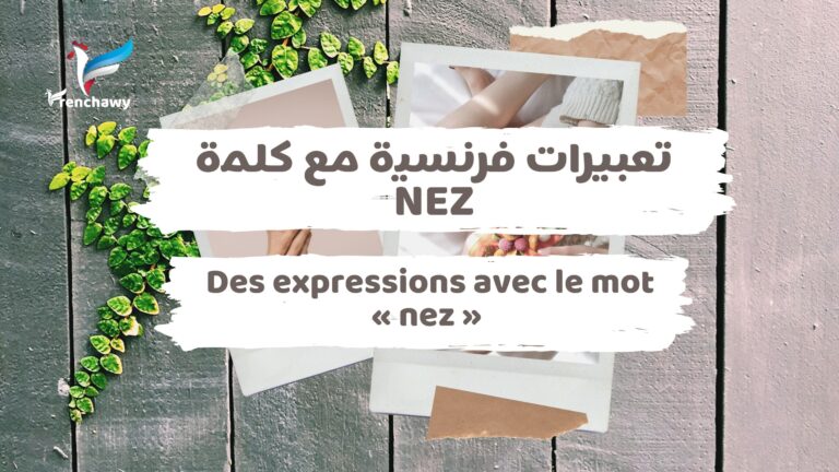 تعبيرات فرنسية مع كلمة NEZ