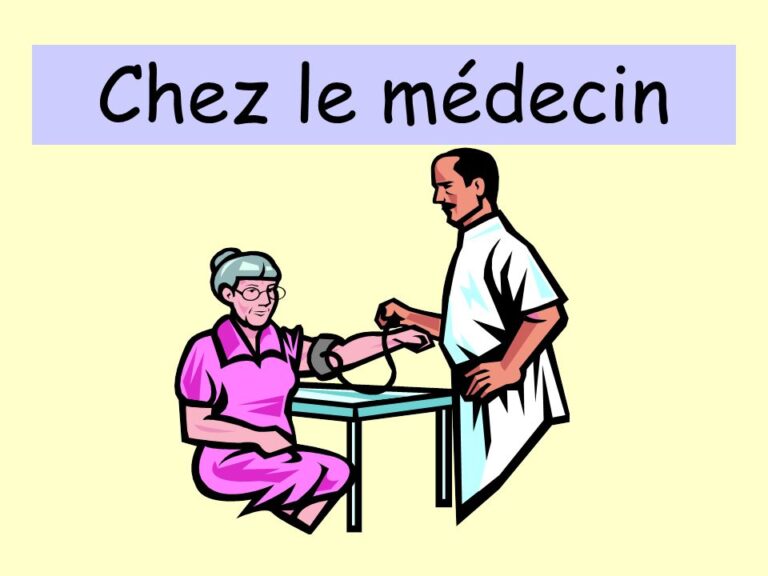 محادثة فرنسية عند طبيب العظام